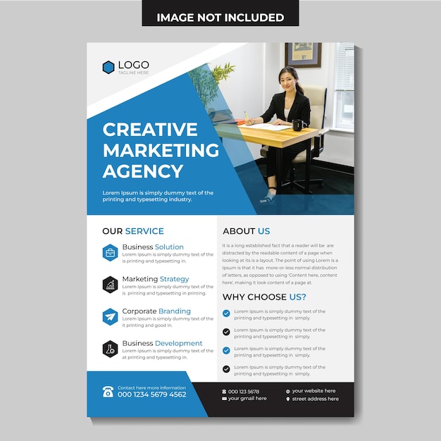 Professional marketing flyer template