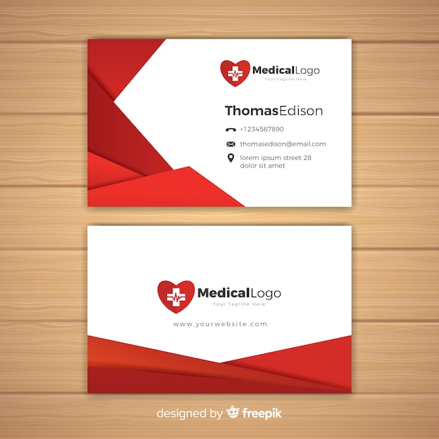 Professional medical business card concept