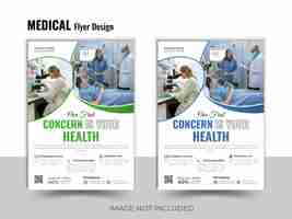 Vector professional medical flyer design template