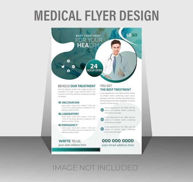 Professional medical flyer design template