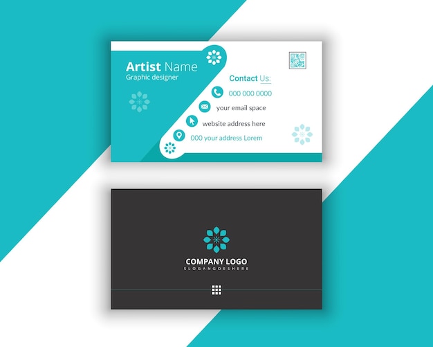 Professional Minimal business card mockup design template