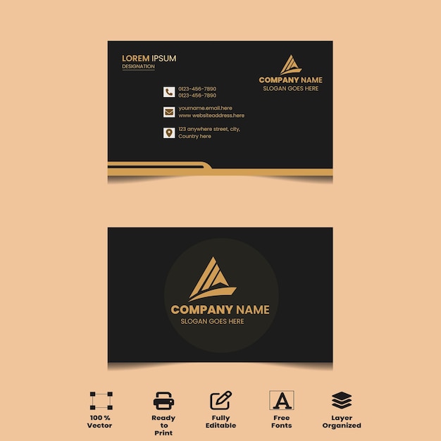 Professional and Minimalist Premium Modern Business Card Design
