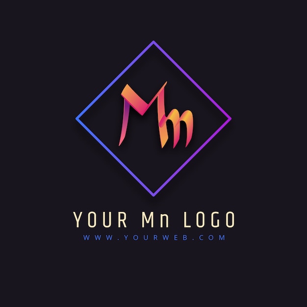 Modello di logo mn professionale