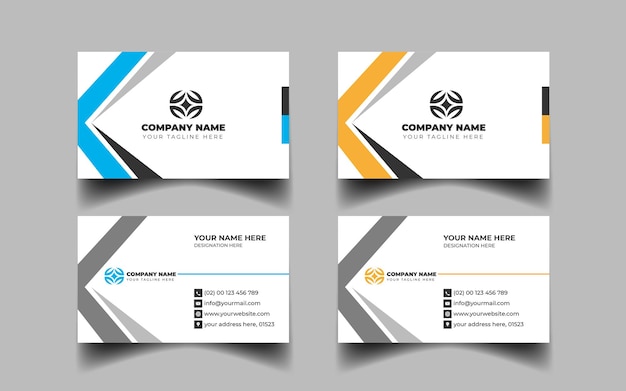 Professional modern business card design template corporate business card design