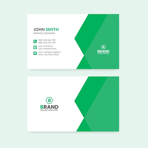 Professional modern business card design template premium vector premium vector