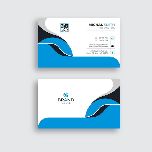 Professional  modern business card design template