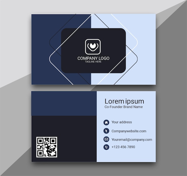 Professional modern business card design template