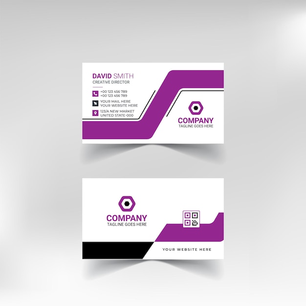 Vector professional modern business card design template