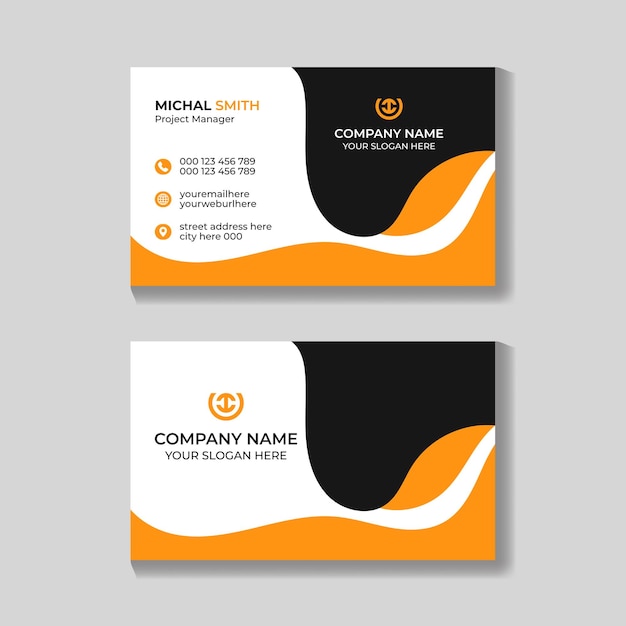 Professional modern business card design template