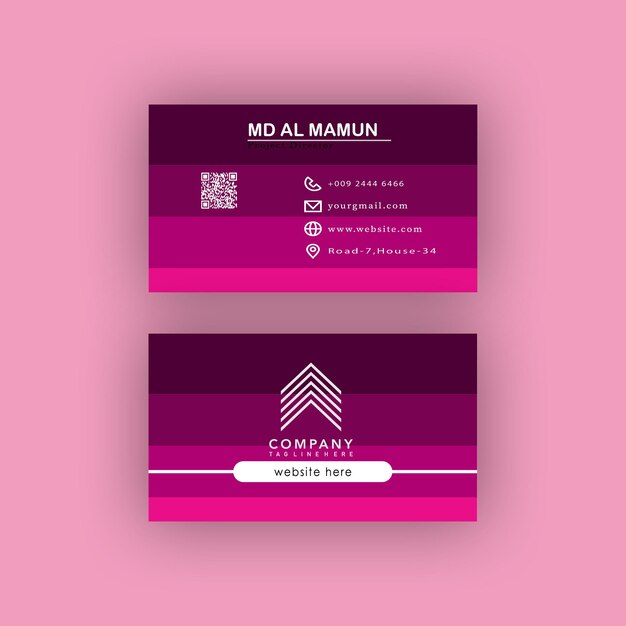 Professional modern business card design template
