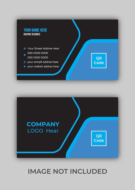 Professional modern business card design template