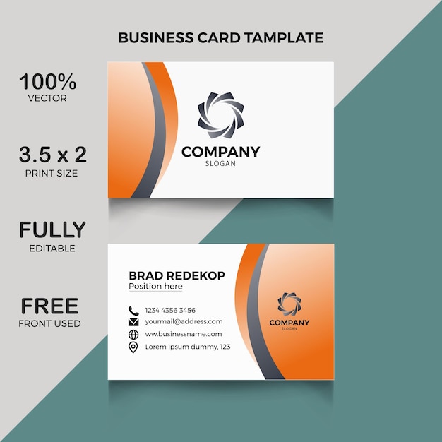 Professional modern business card