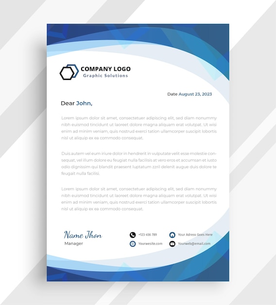 Professional modern business and corporate letterhead design template