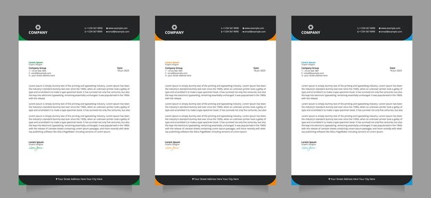 Vector professional and modern business letterhead template vector graphic design