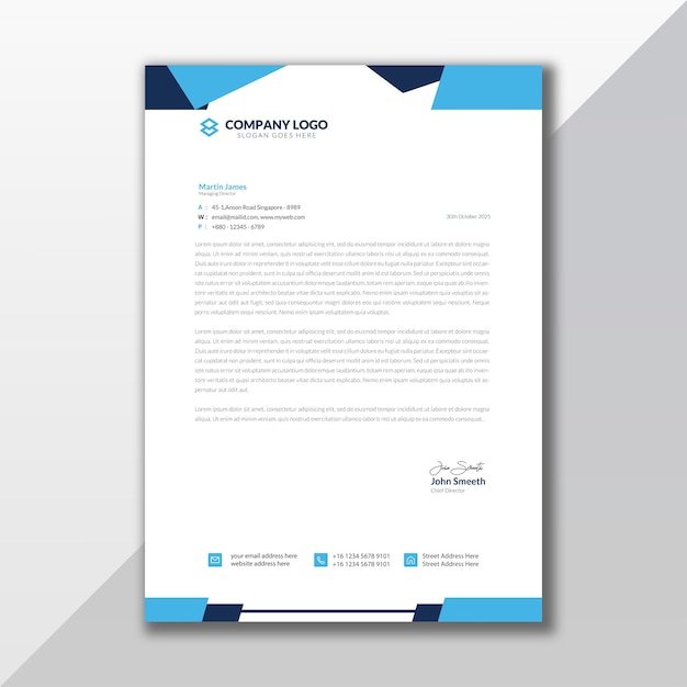 Professional Modern Business letterhead template