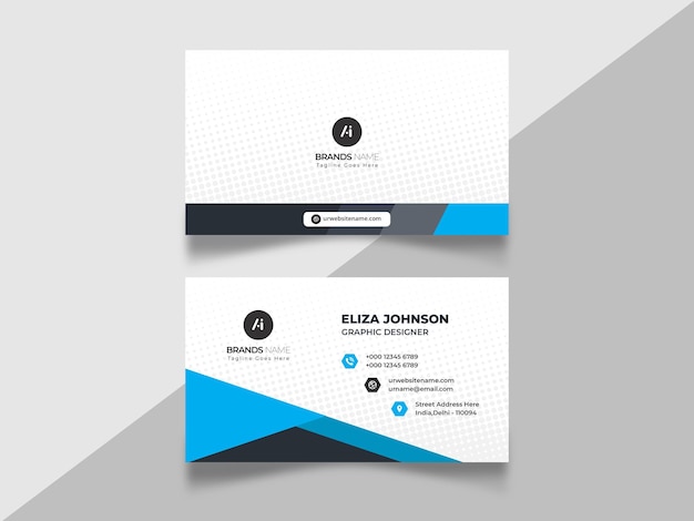 Professional modern clean minimal business card or visiting card design premium template