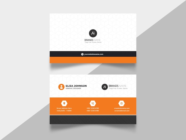 Professional modern clean minimal business card or visiting card design