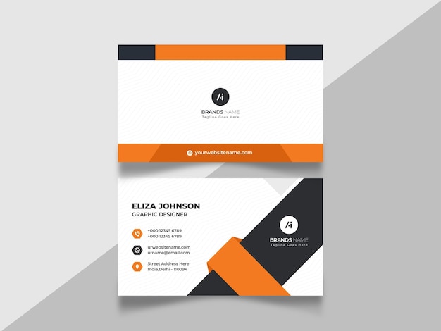 Professional modern clean minimal business card or visiting card design