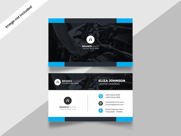 Professional modern clean minimal business card or visiting card design