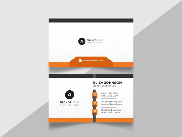 Professional modern clean minimal business card or visiting card design