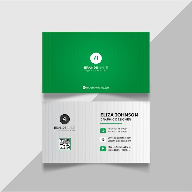 Vector professional modern clean minimal business card or visiting card design