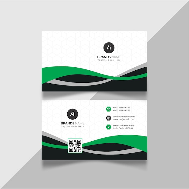 Professional modern clean minimal business card or visiting card design