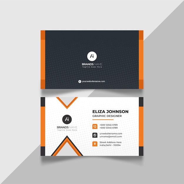 Vector professional modern clean minimal business card or visiting card design