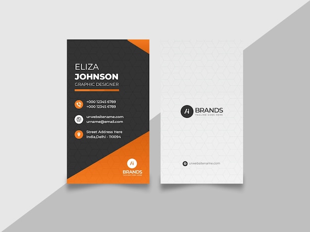 Professional modern clean minimal business card or visiting card design