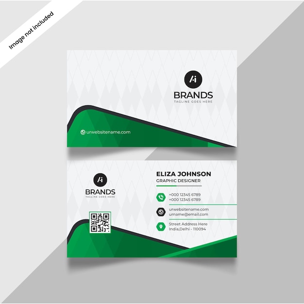 Professional modern clean minimal business card or visiting card design