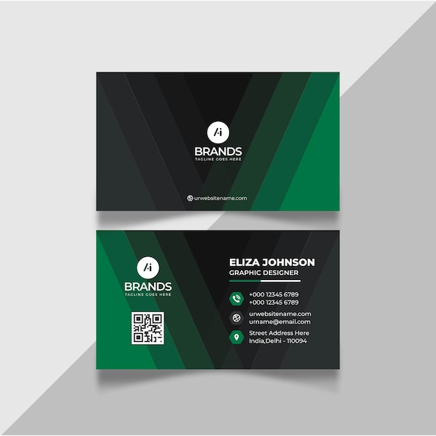 Professional modern clean minimal business card or visiting card design