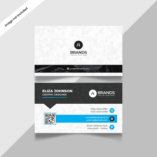 Professional modern clean minimal business card or visiting card design