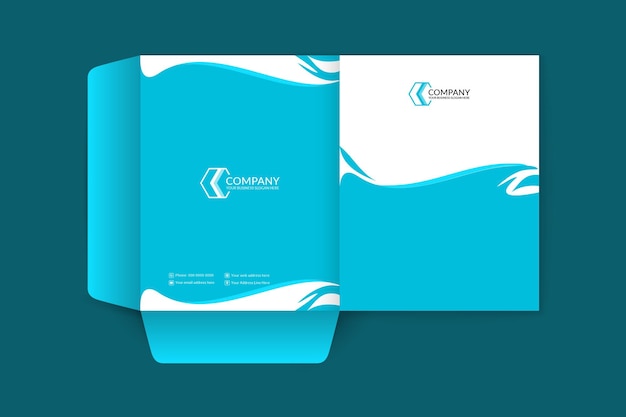 Professional and modern company business presentation folder template