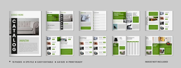 Professional and modern company product catalog or brochure template design