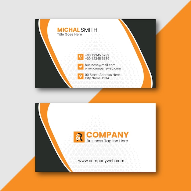 Professional modern corporate business card design template