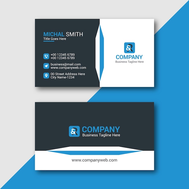 Professional modern corporate business card design template