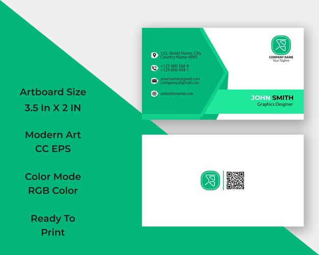 Professional Modern Corporate Business Card Design Template