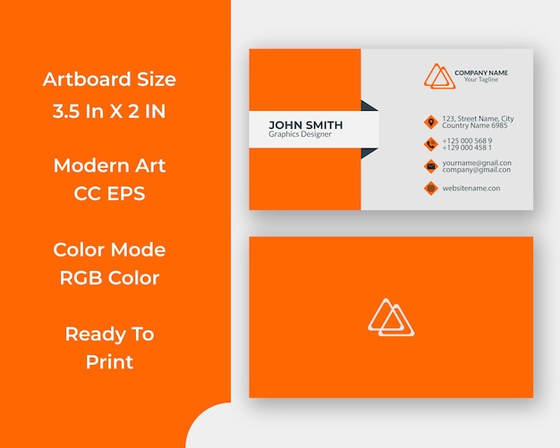 Professional modern corporate business card design template