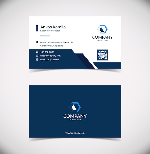 Vector professional and modern corporate business card template