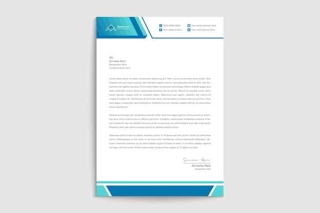 Vector professional and modern corporate company letterhead