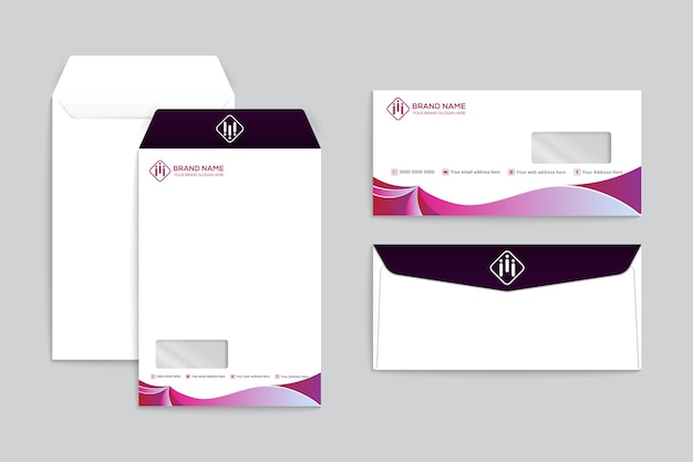 Professional and modern corporate envelope template