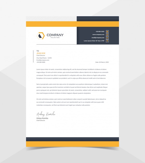 Professional And Modern Corporate Letterhead Template