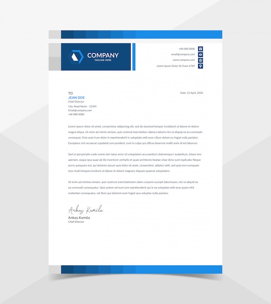 Professional And Modern Corporate Letterhead Template