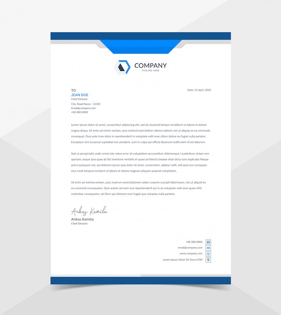 Professional And Modern Corporate Letterhead Template