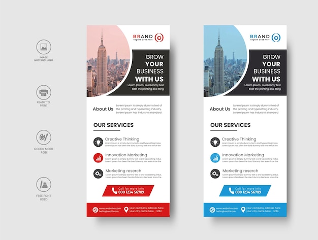 Professional modern Corporate roll up banner template