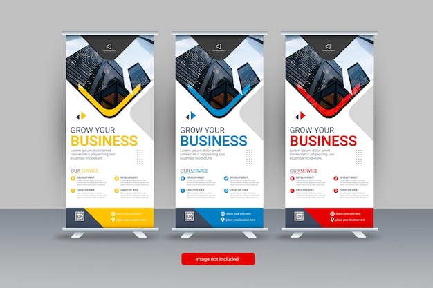 Professional modern corporate rollup or x banner template design concept