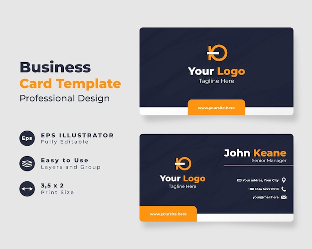 Professional modern creative business card design template