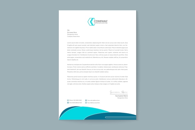 Professional modern creative letterhead template