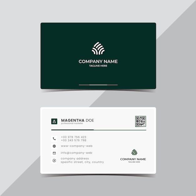 professional modern green business card