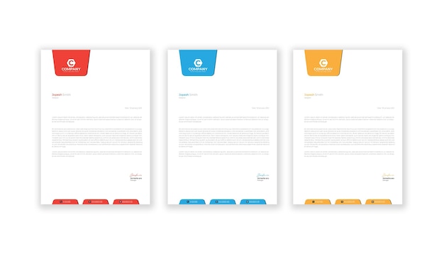 Professional and modern letterhead design template