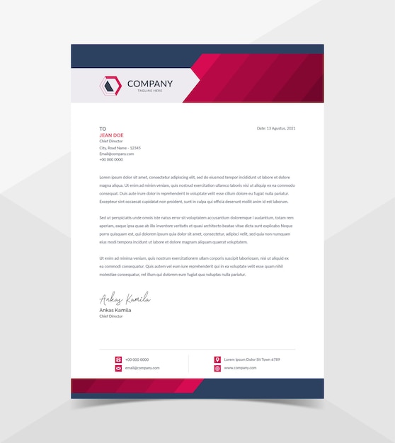 Professional And Modern Letterhead Template